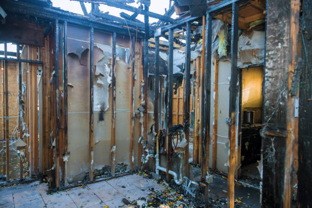 Professional Fire Damage Removal technician working in Firthcliffe, NY